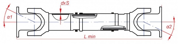 6411-2201010-02  Вал карданный Lmin-1116 мм